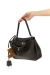small rodeo waxed calf leather and smooth calf leather handbag