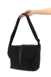 twins crossbody bag in technical fabric and hammered leather