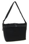 twins crossbody bag in technical fabric and hammered leather