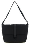 twins crossbody bag in technical fabric and hammered leather