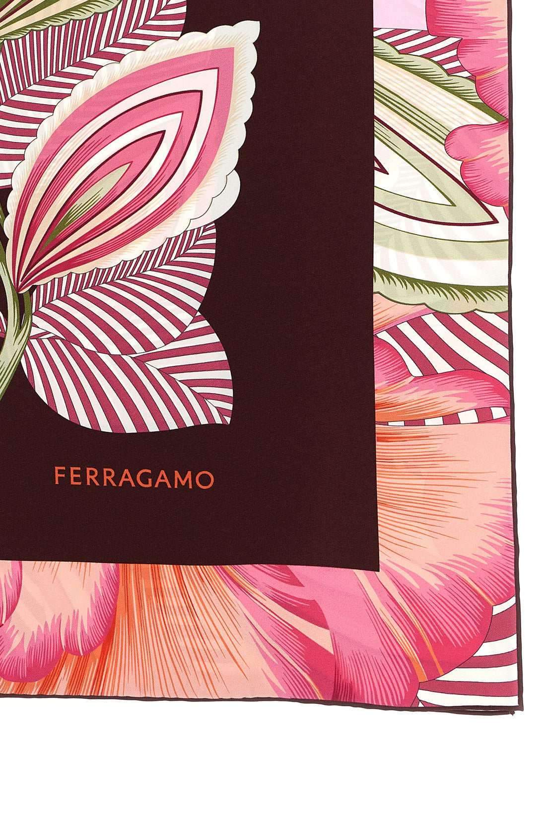 FERRAGAMO OS brezza print pure silk twill scarf