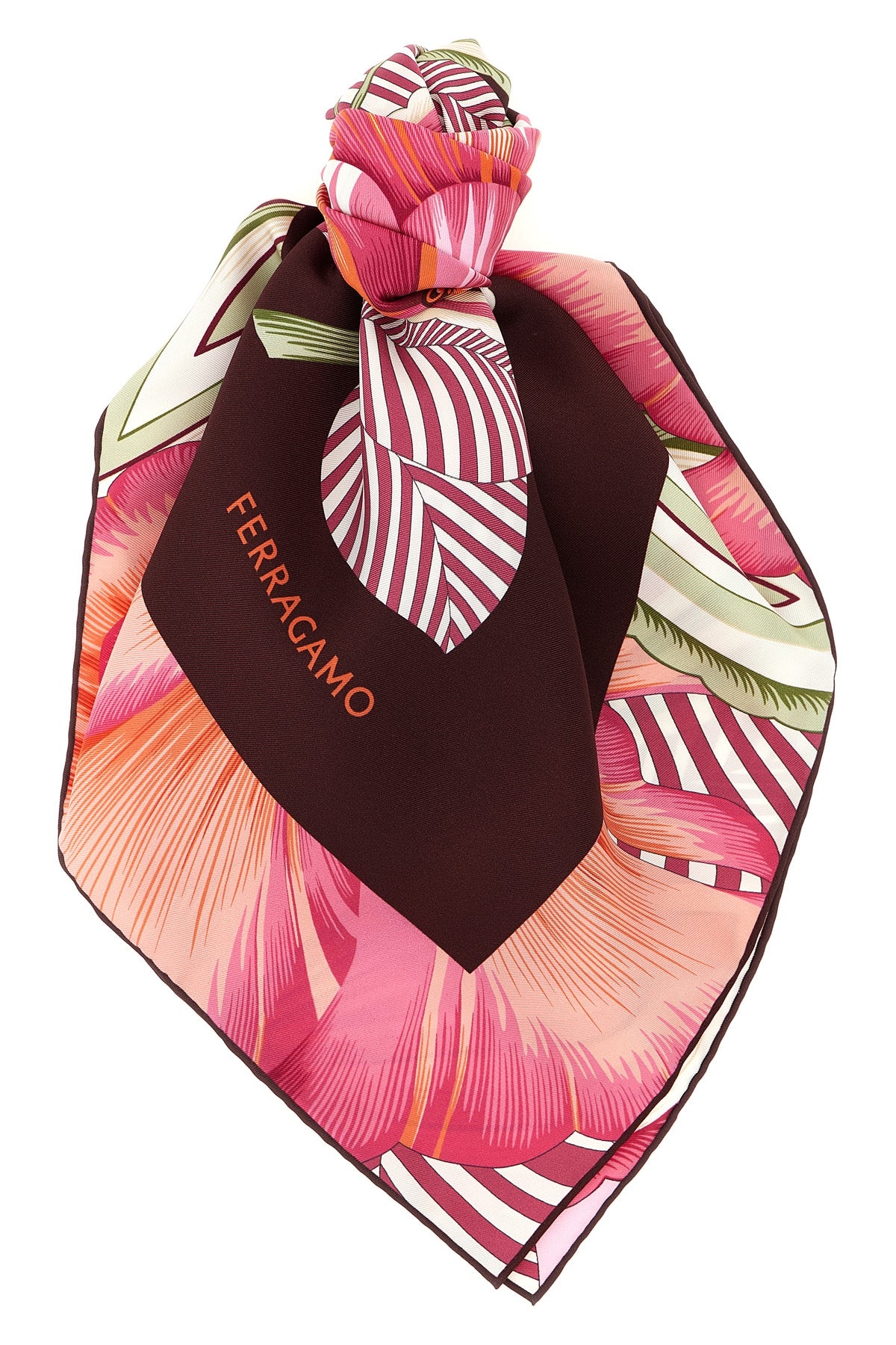 brezza print pure silk twill scarf
