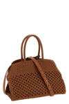 hug th s woven leather handbag