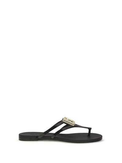 DOLCE & GABBANA 36 logo rubber sandals