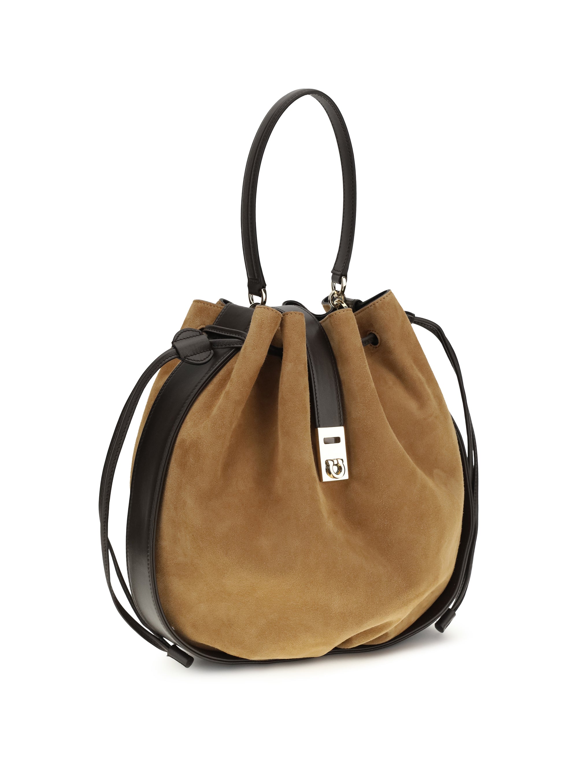 hug buckle bucket bag