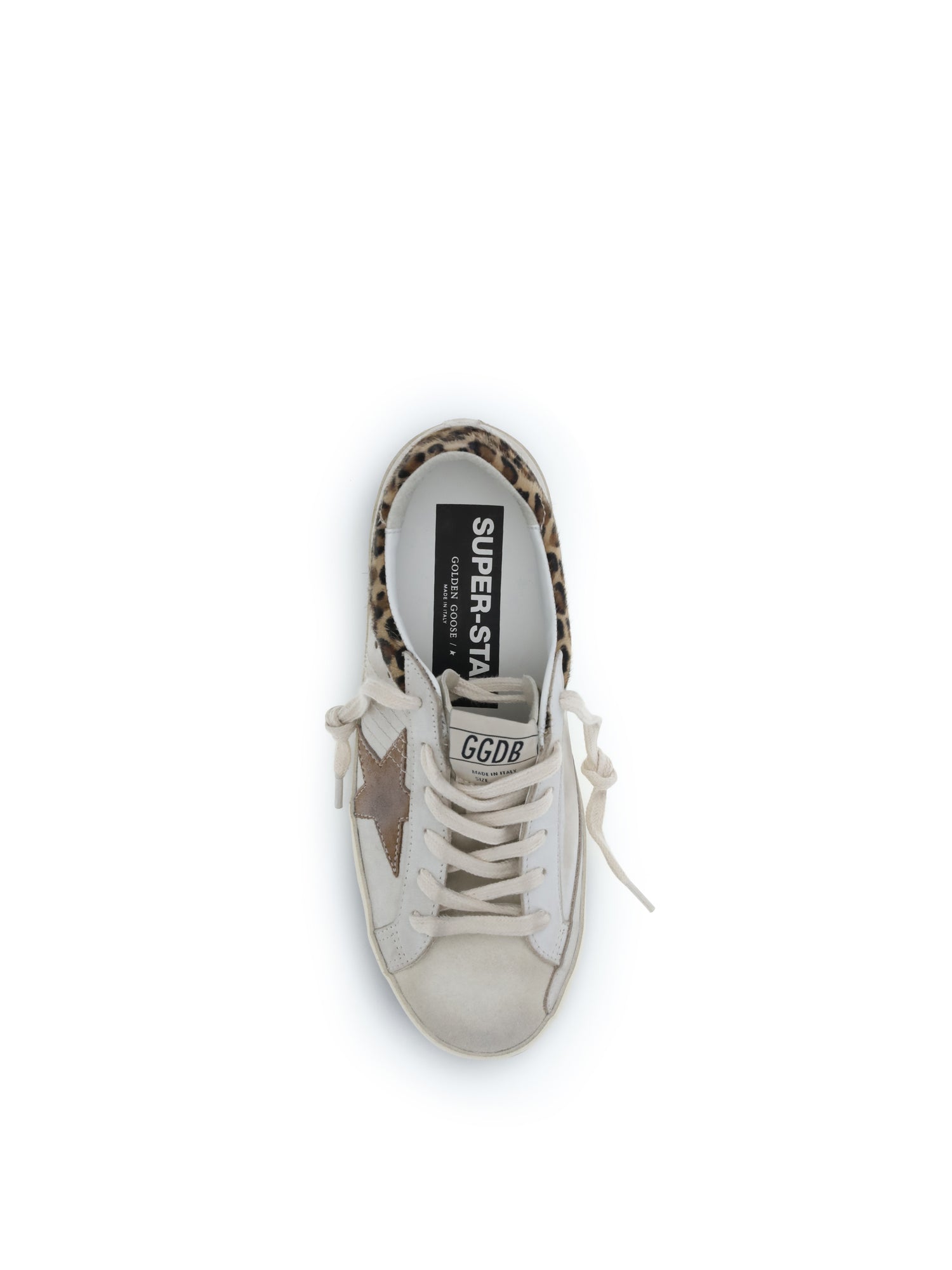 GOLDEN GOOSE 36 super star sneakers leopard-print pony skin