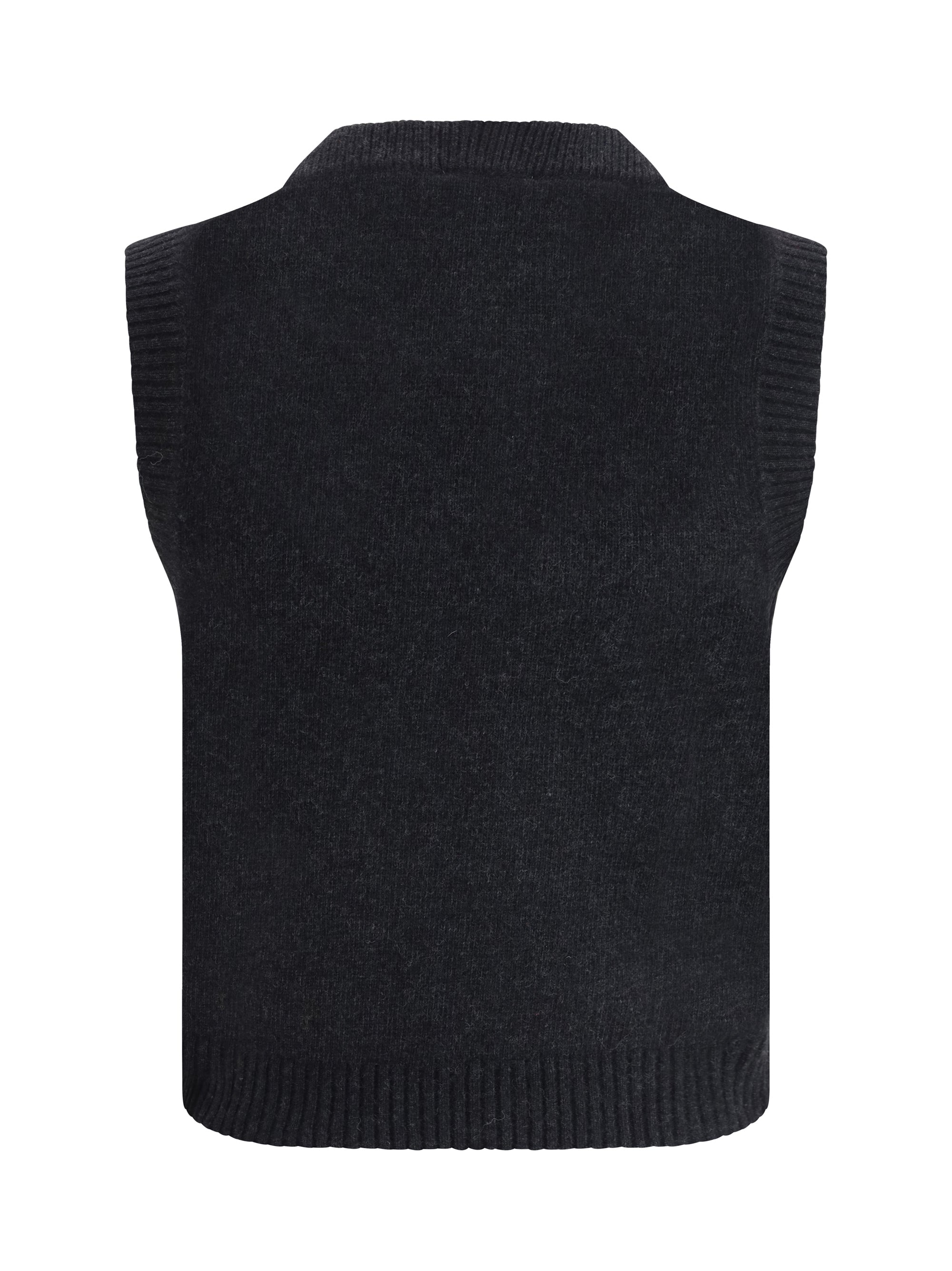 GANNI L graphic wool vest