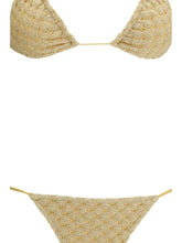 MISSONI 40 triangle bikini in lamé viscose