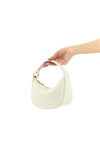 hammered leather handbag