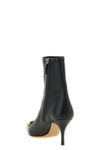 ferragamo mariu ankle boots have a tapered silhouette defined by a geometric t