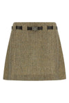 mini skirt in spun linen