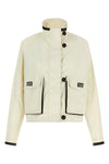 straight and short jacket in technical linen fabric