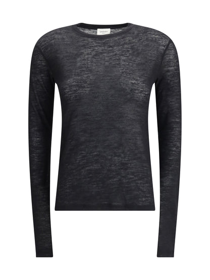 SAINT LAURENT M short-sleeved t-shirt in cashmere and silk 