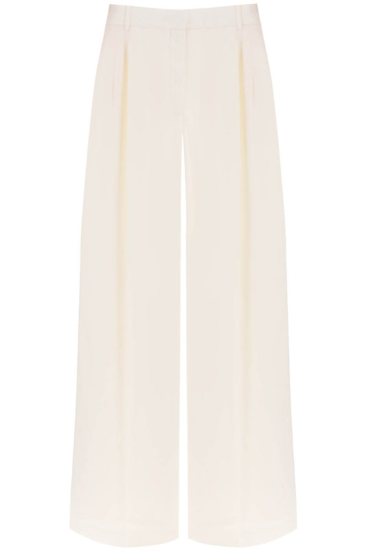 double pleated palazzo pants with