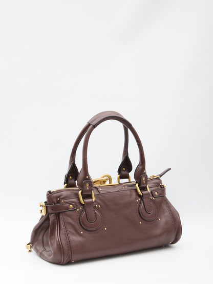 CHLOE OS paddington bag in garnet leather