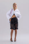asymmetrical cotton shirt