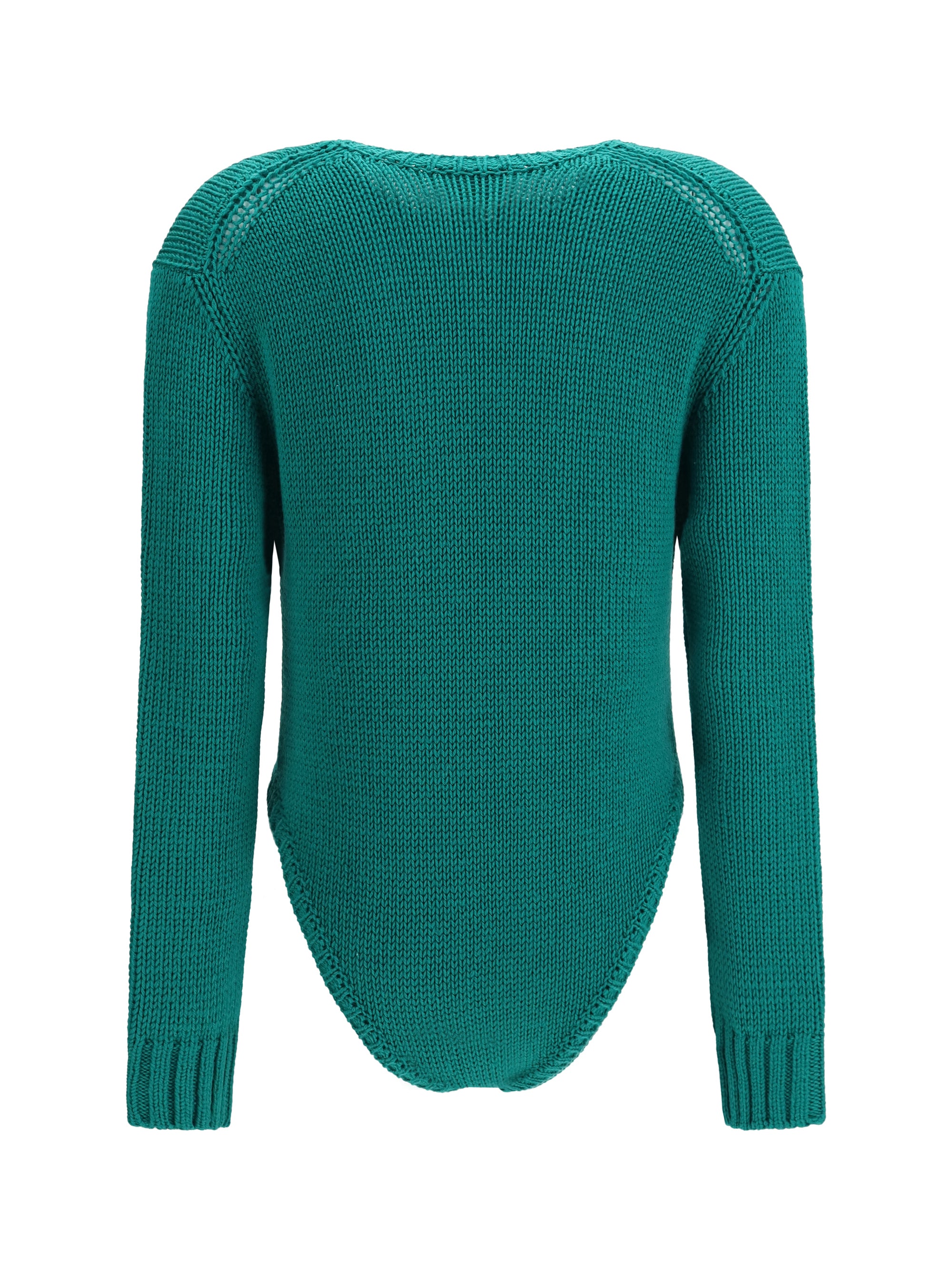 cable-knit wool bodysuit