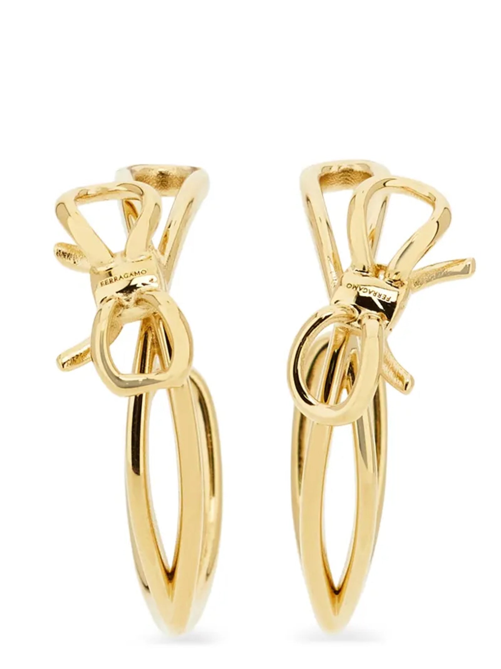 hoop earrings in gold brass