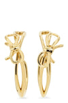 hoop earrings in gold brass