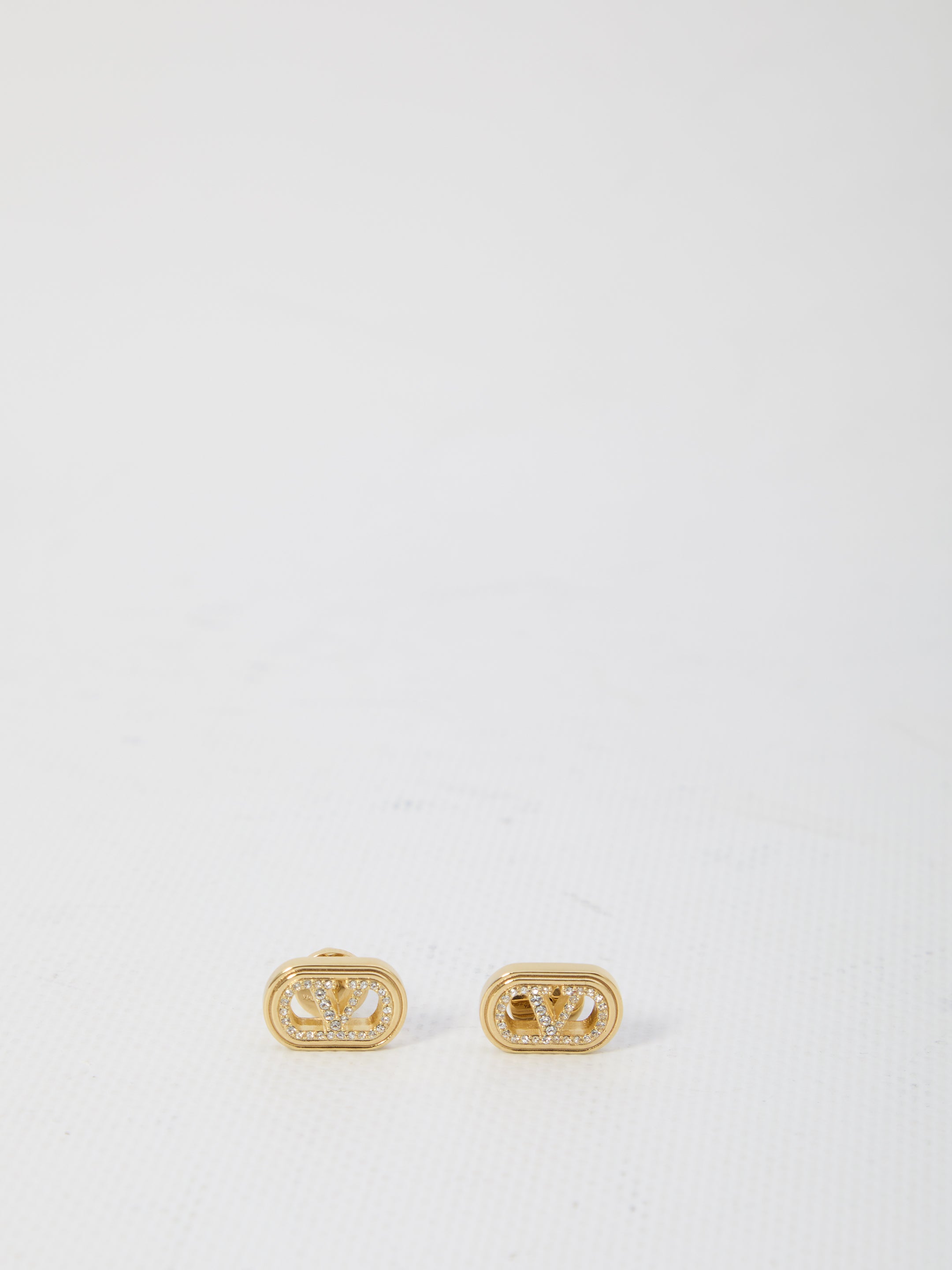VALENTINO GARAVANI OS ovalette earrings with rhinestones