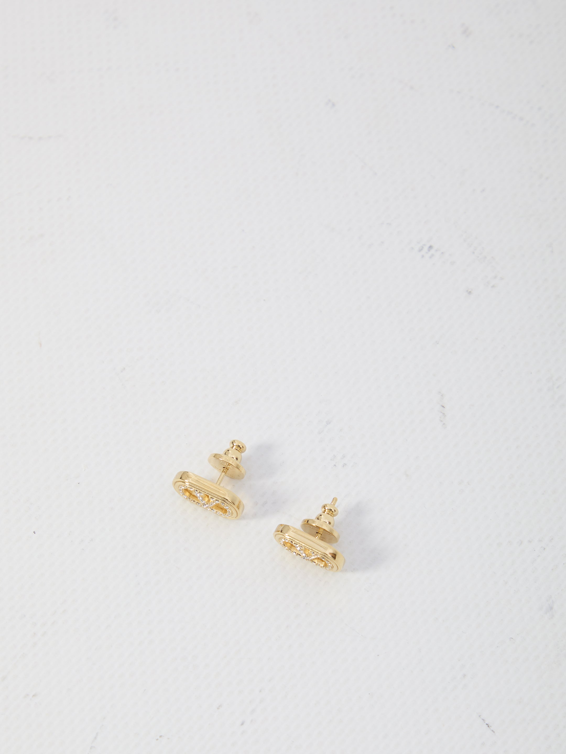 VALENTINO GARAVANI OS ovalette earrings with rhinestones