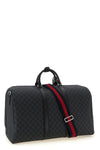 the gucci black gg supreme canvas duffel bag