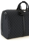 the gucci black gg supreme canvas duffel bag