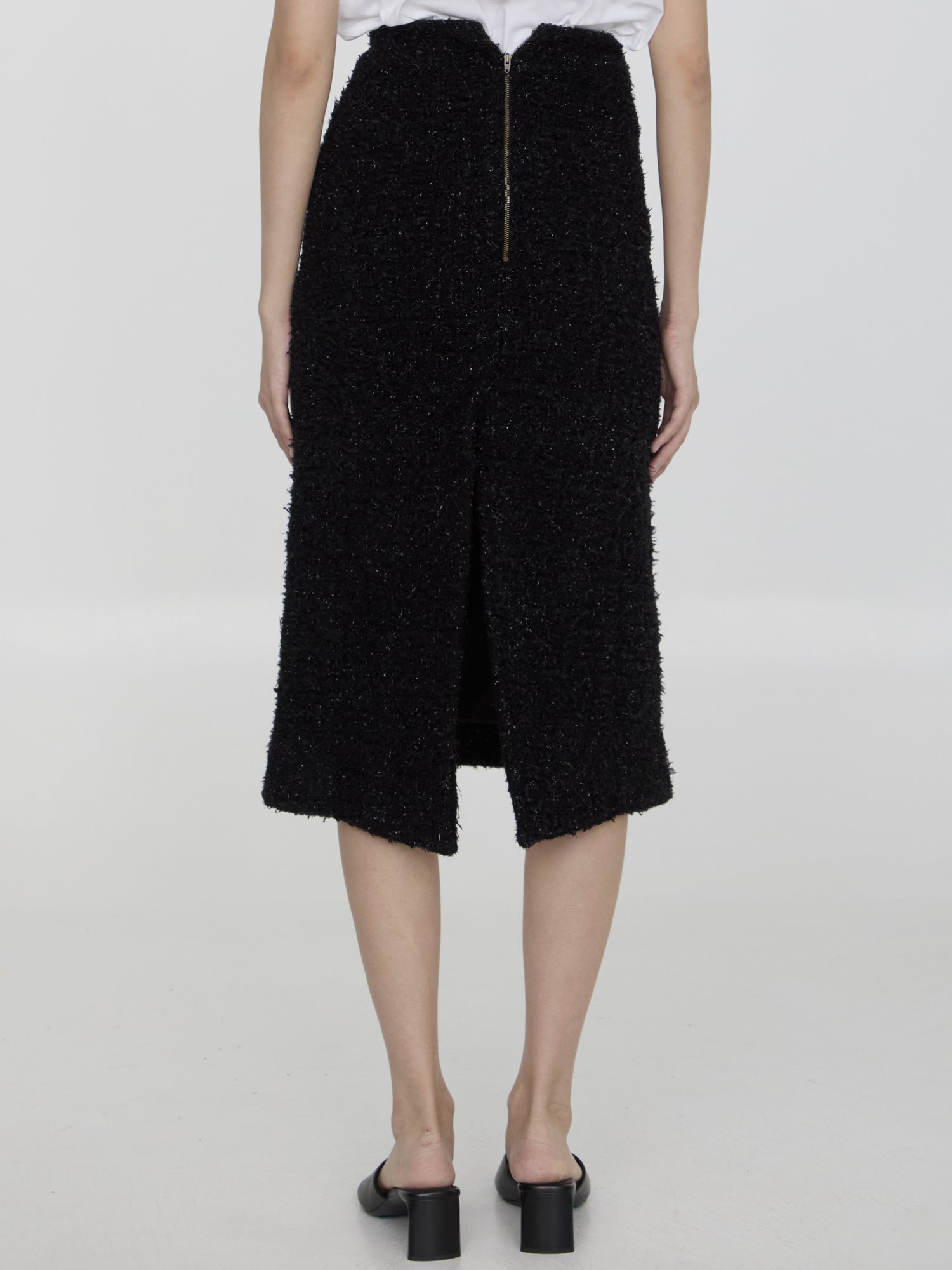 BALENCIAGA S tweed midi skirt
