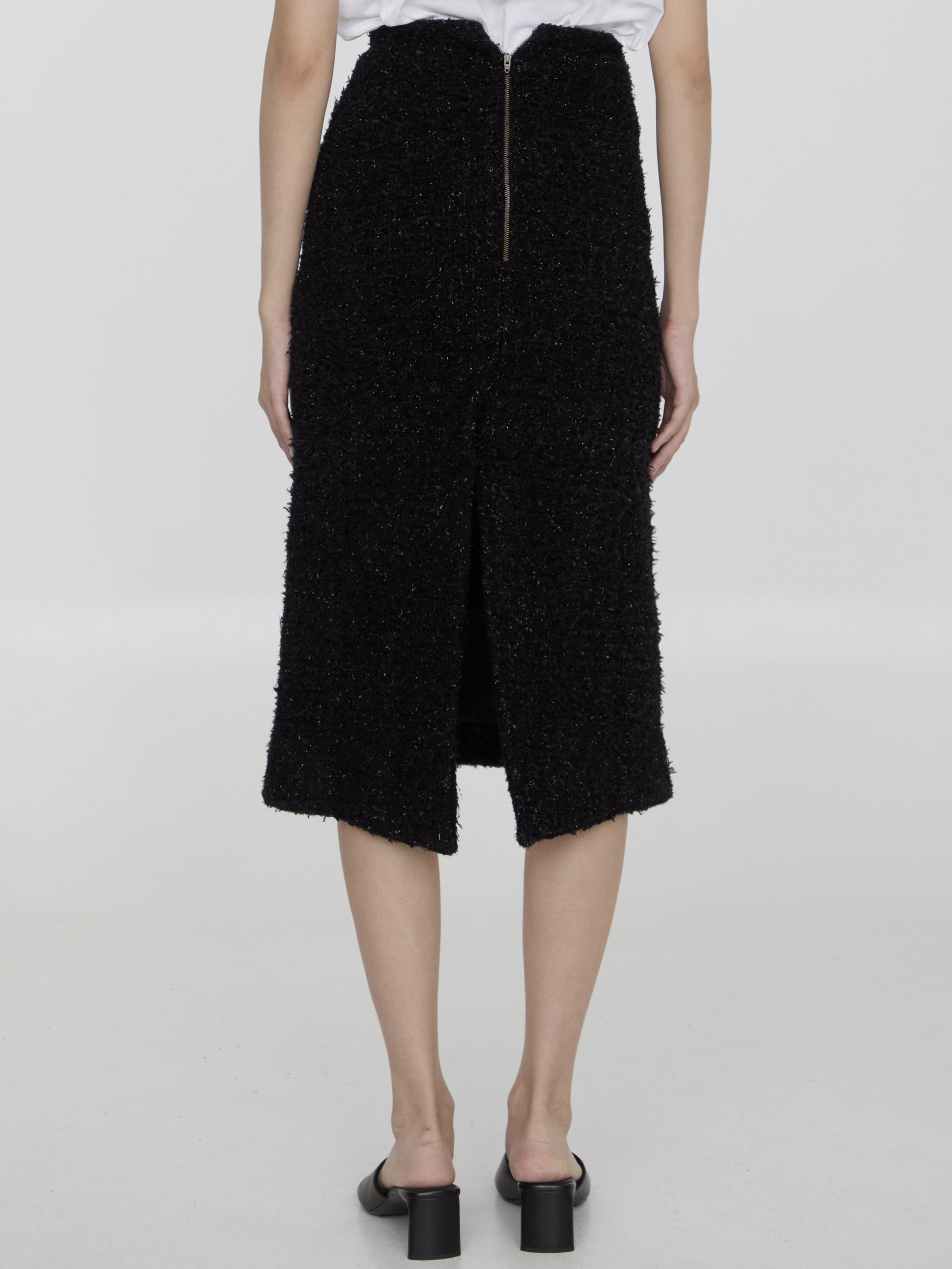 BALENCIAGA S tweed midi skirt