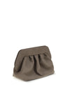 bios suede clutch bag