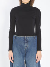 ALAIA 36 fluid jersey bodysuit with heart cut-out