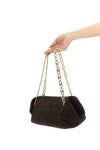 ferragamo (s) shoulder bag in crocodile-effect suede