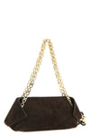 ferragamo (s) shoulder bag in crocodile-effect suede