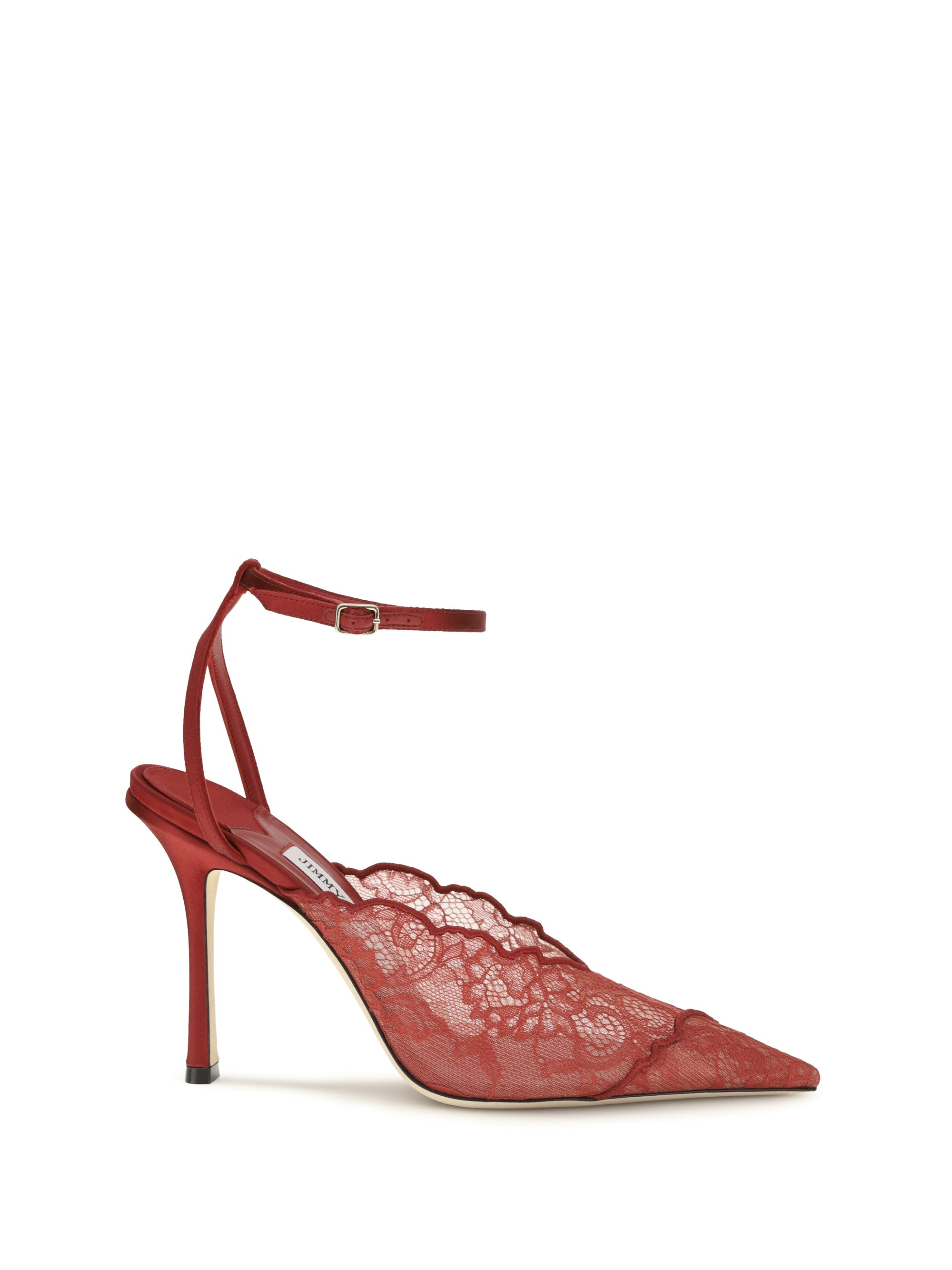 faiz metallic lace pumps
