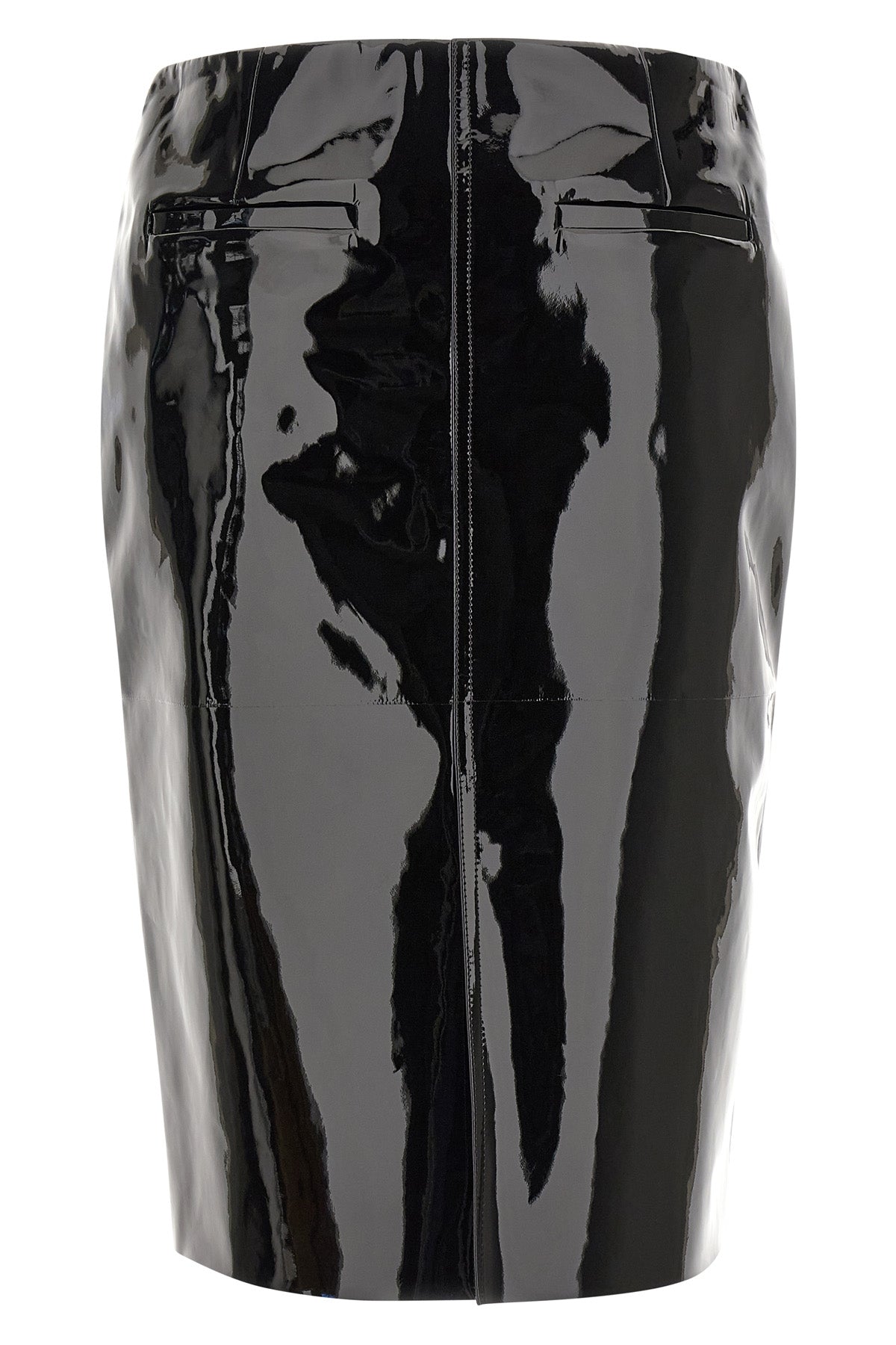 the pencil skirt ferragamo pure lambskin defines the silhouette through rigorous
