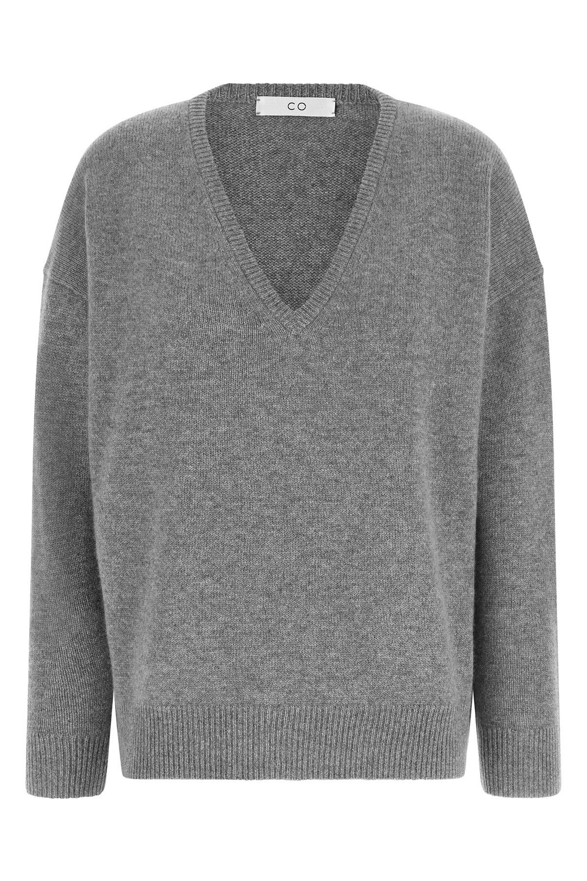 the v-neck co sweater redefines the concept of essential knitwear through a rela