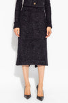 tweed midi skirt