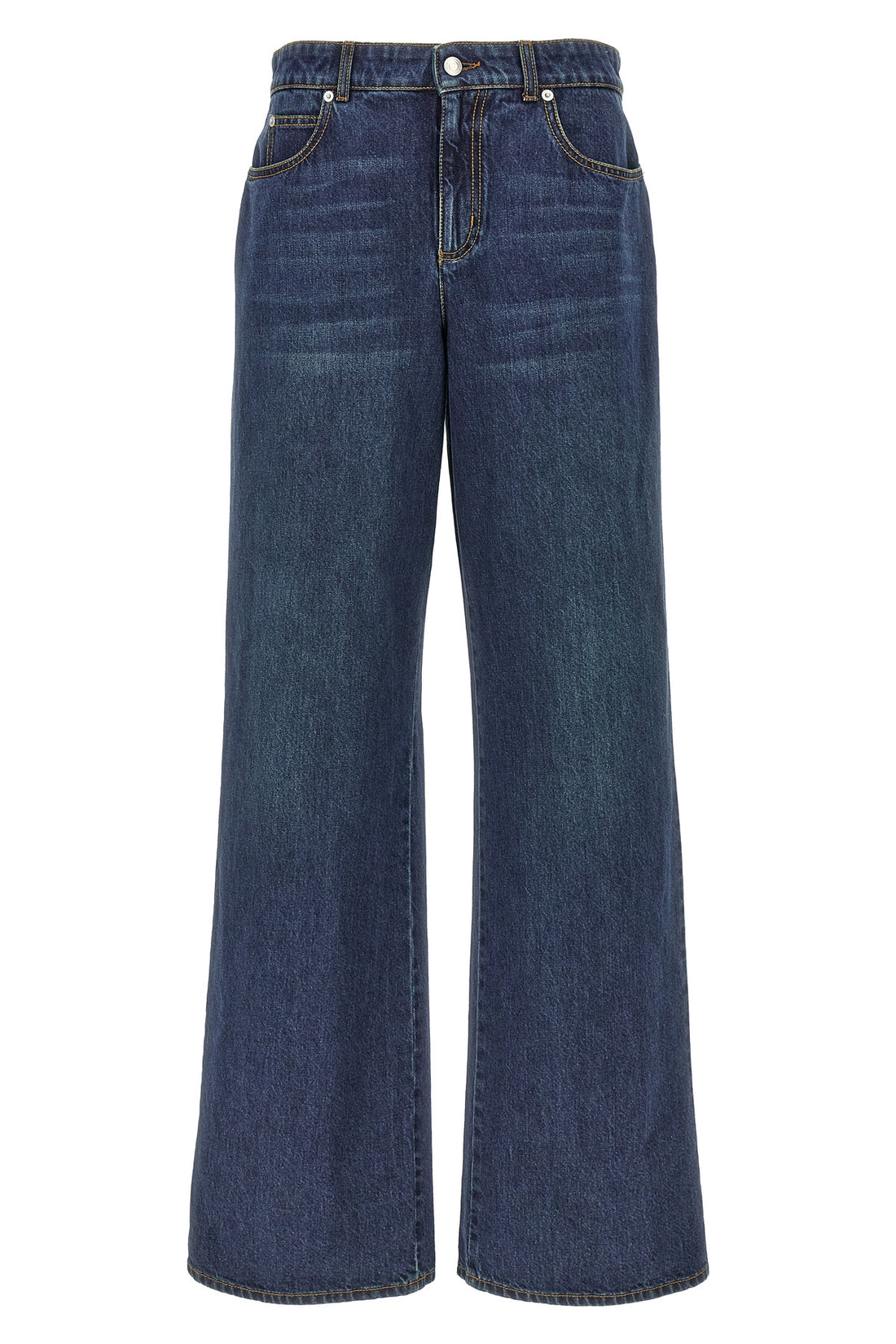 MCQUEEN 25 indigo cotton denim jeans
