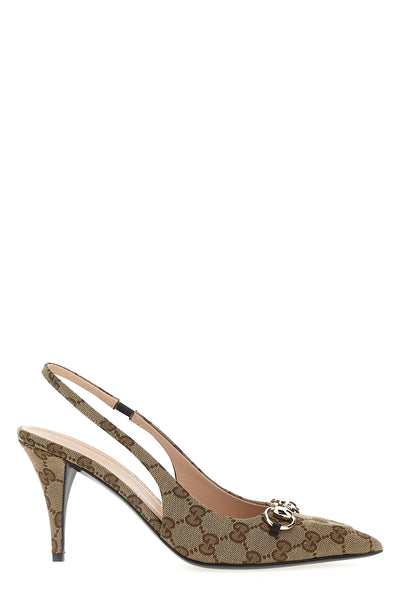 original gg fabric slingbacks