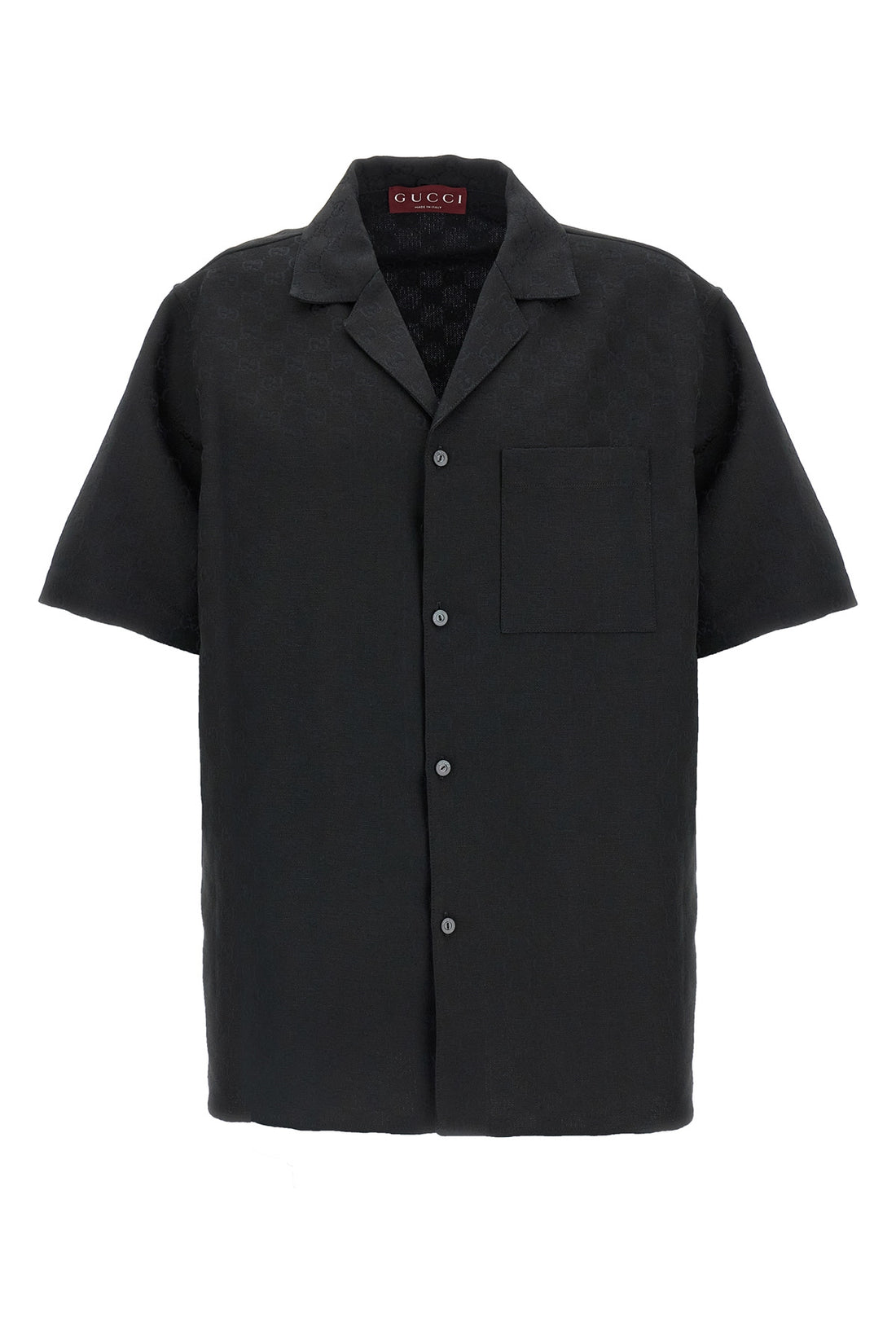 GUCCI 48 bowling gg jacquard fabric shirt