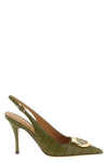ferragamo sara slingbacks define a tapered silhouette through a rigorous point