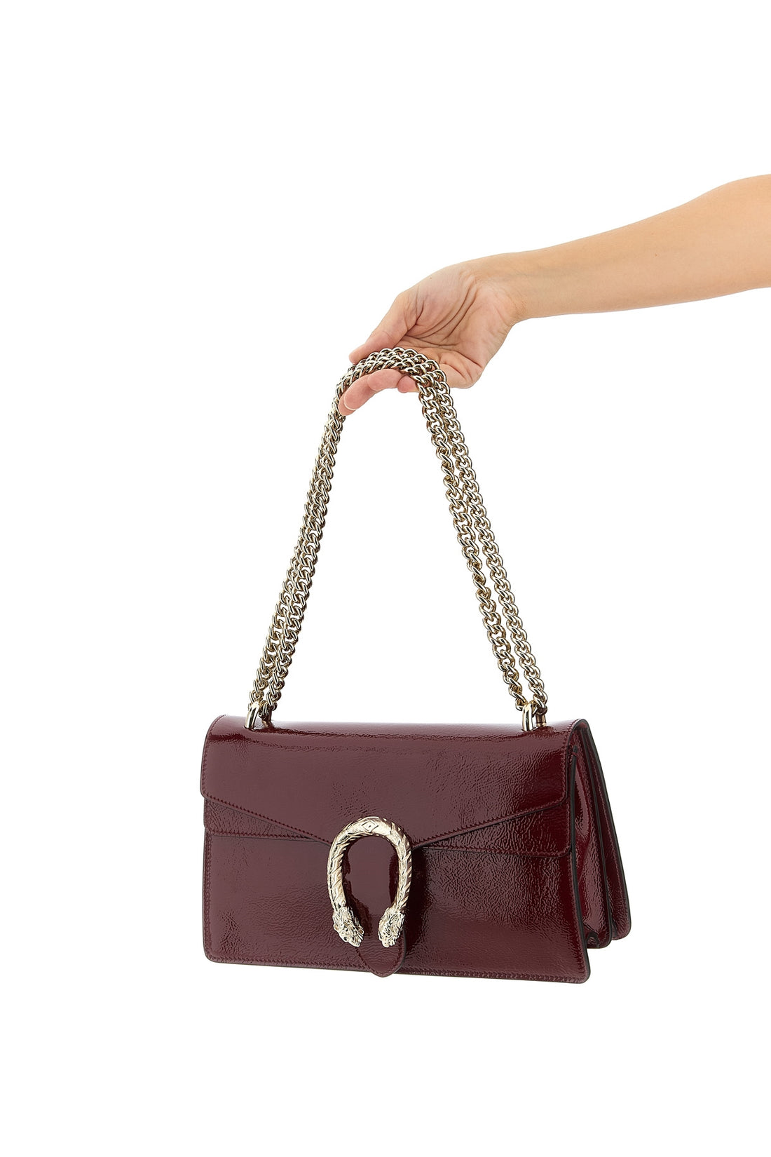 GUCCI OS gucci rosso ancora dionysus medium shoulder bag in patent leather
