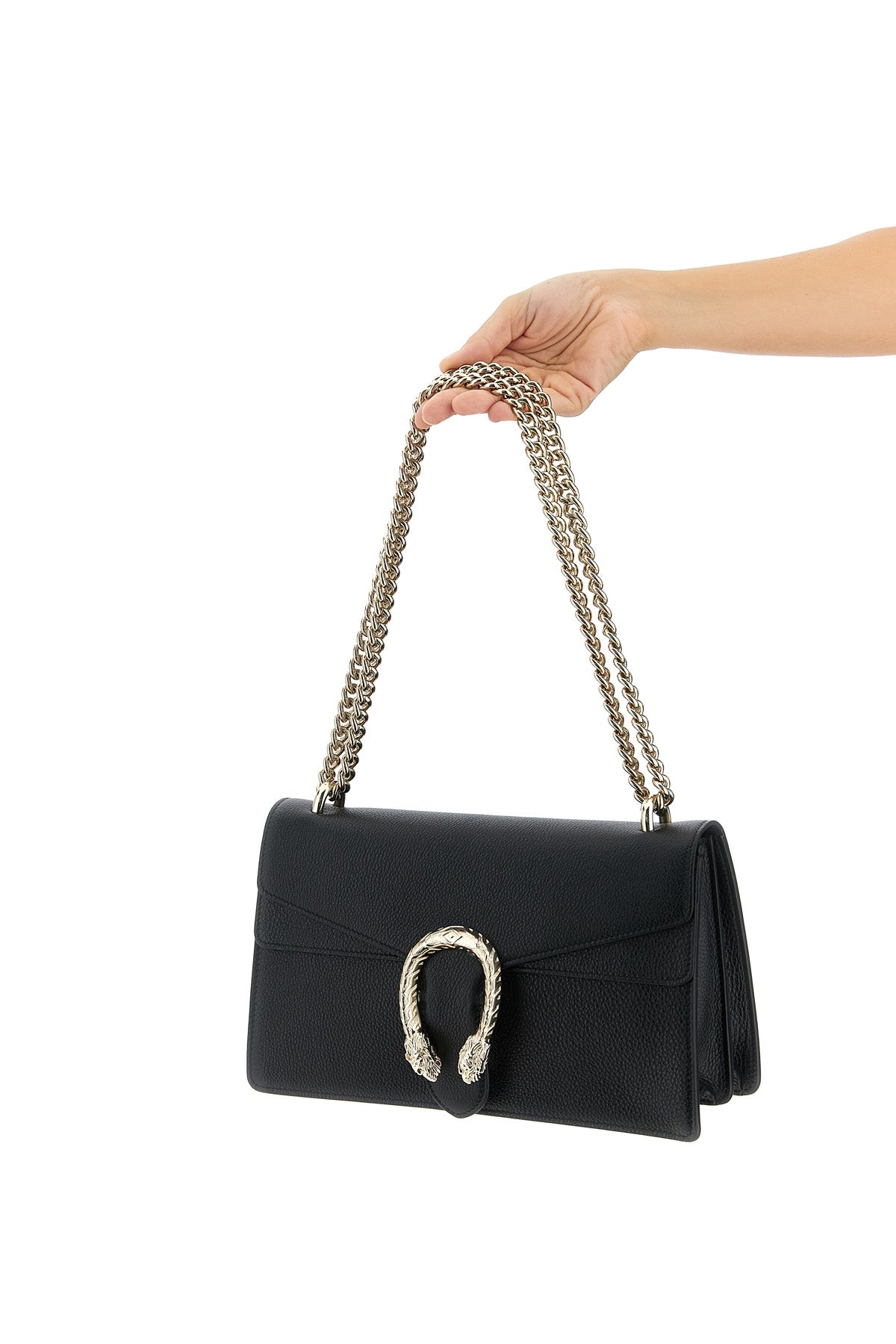 dionysus medium shoulder bag in hammered leather