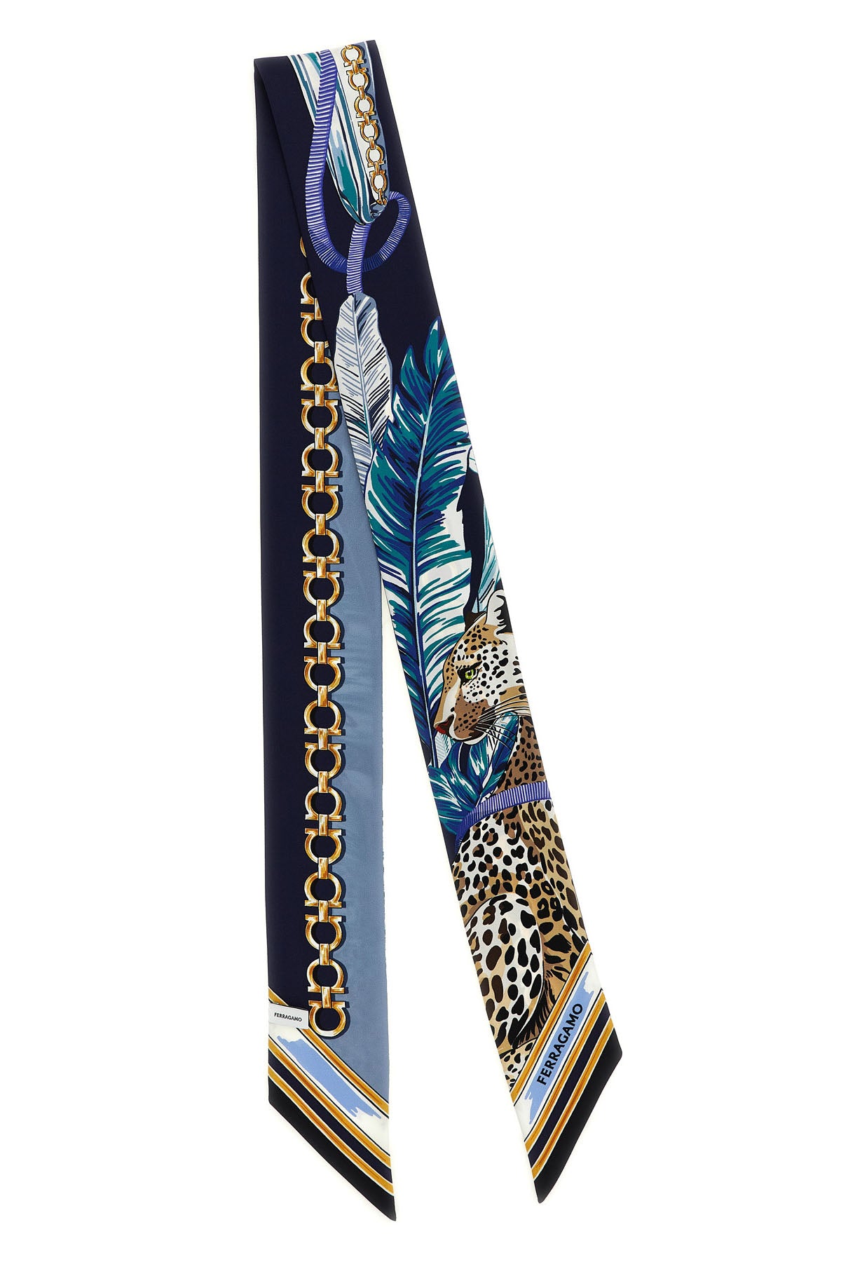 the ferragamo pure silk bandeau scarf represents the essence of italian versatil