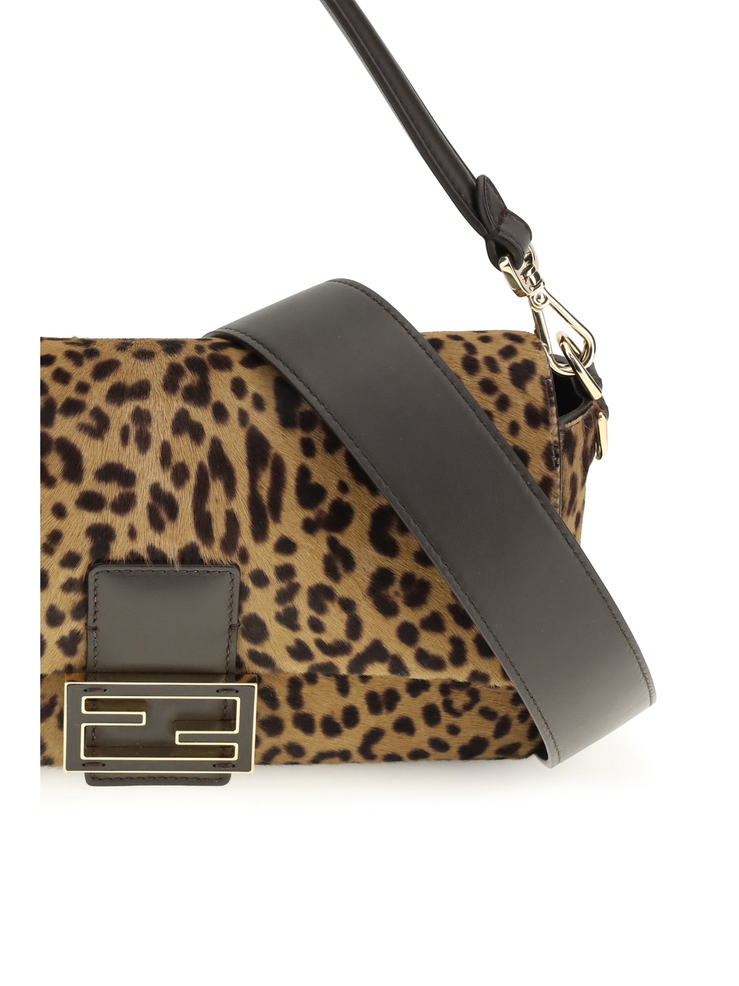 FENDI OS printed pony effect shoulder bag