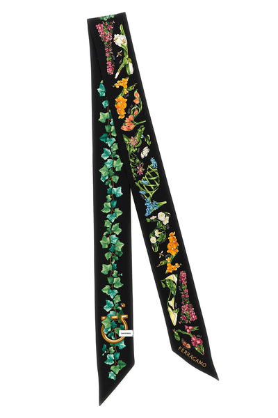 the ferragamo eden shoes bandeau is made of pure silk