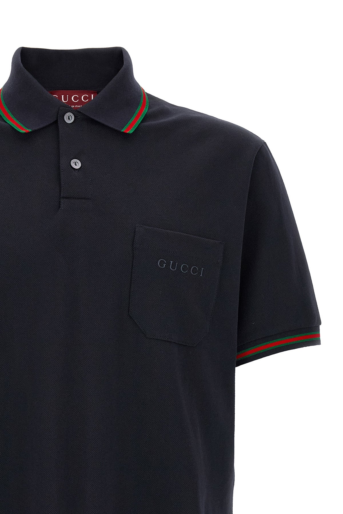 stretch cotton piquet polo shirt