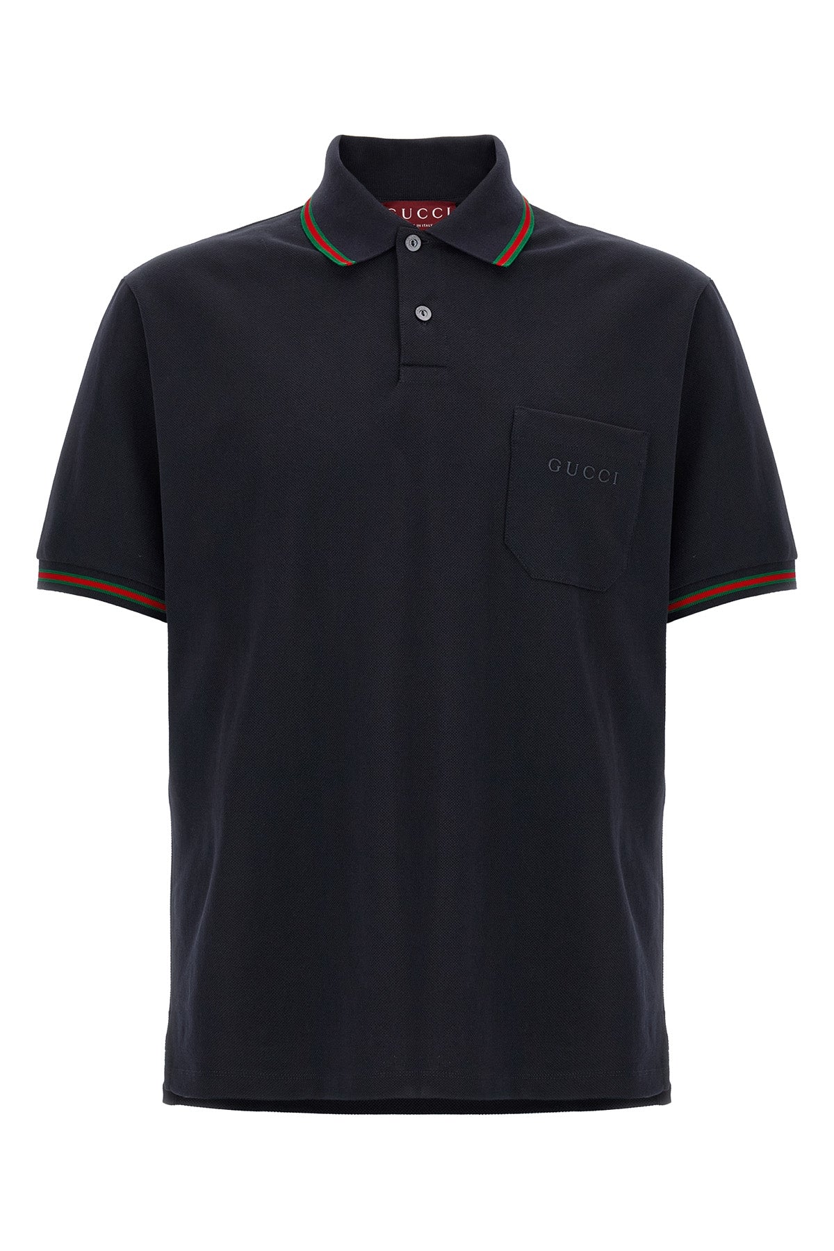 stretch cotton piquet polo shirt