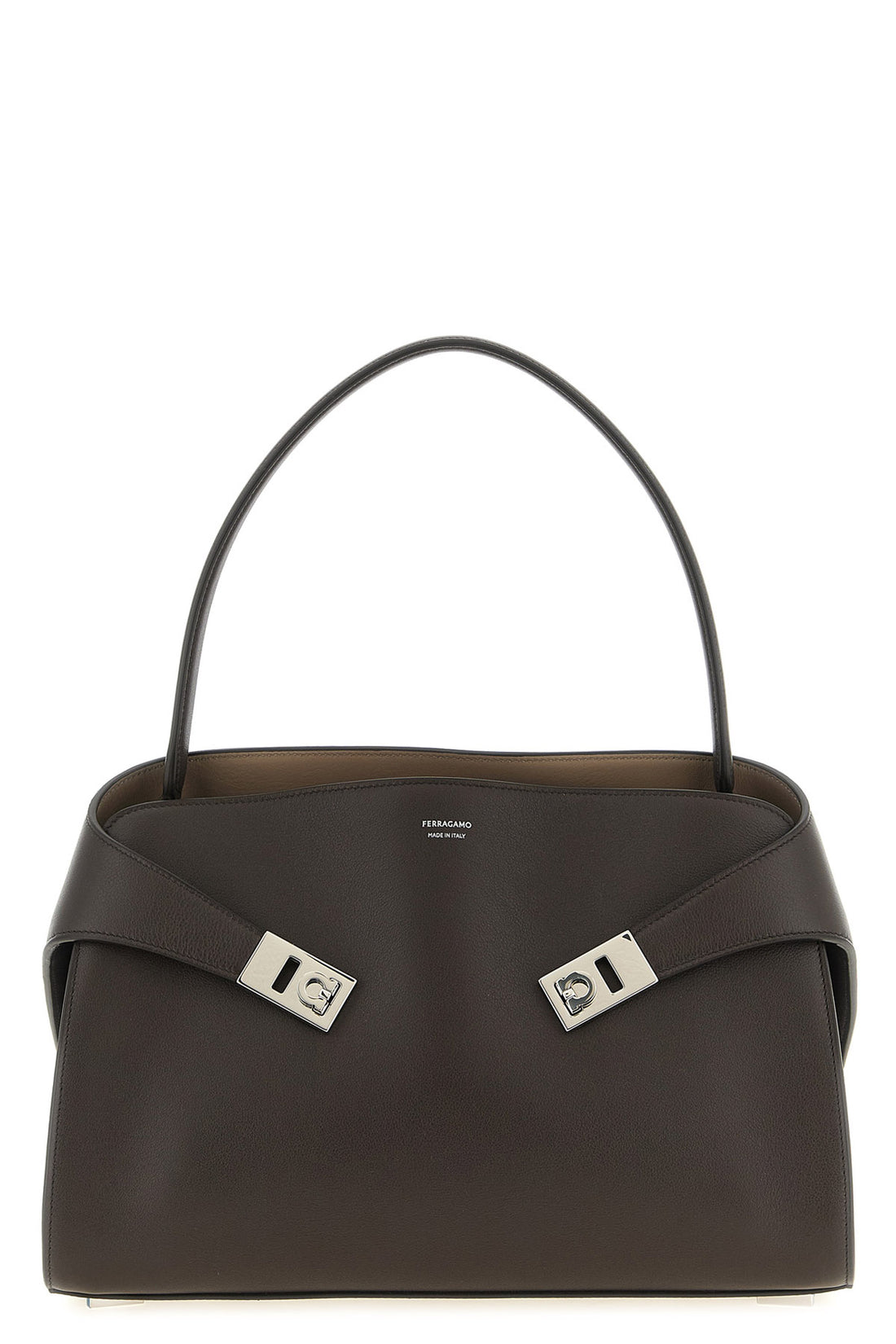 FERRAGAMO OS the ferragamo hug soft (m) shoulder bag stands out for its soft and enveloping
