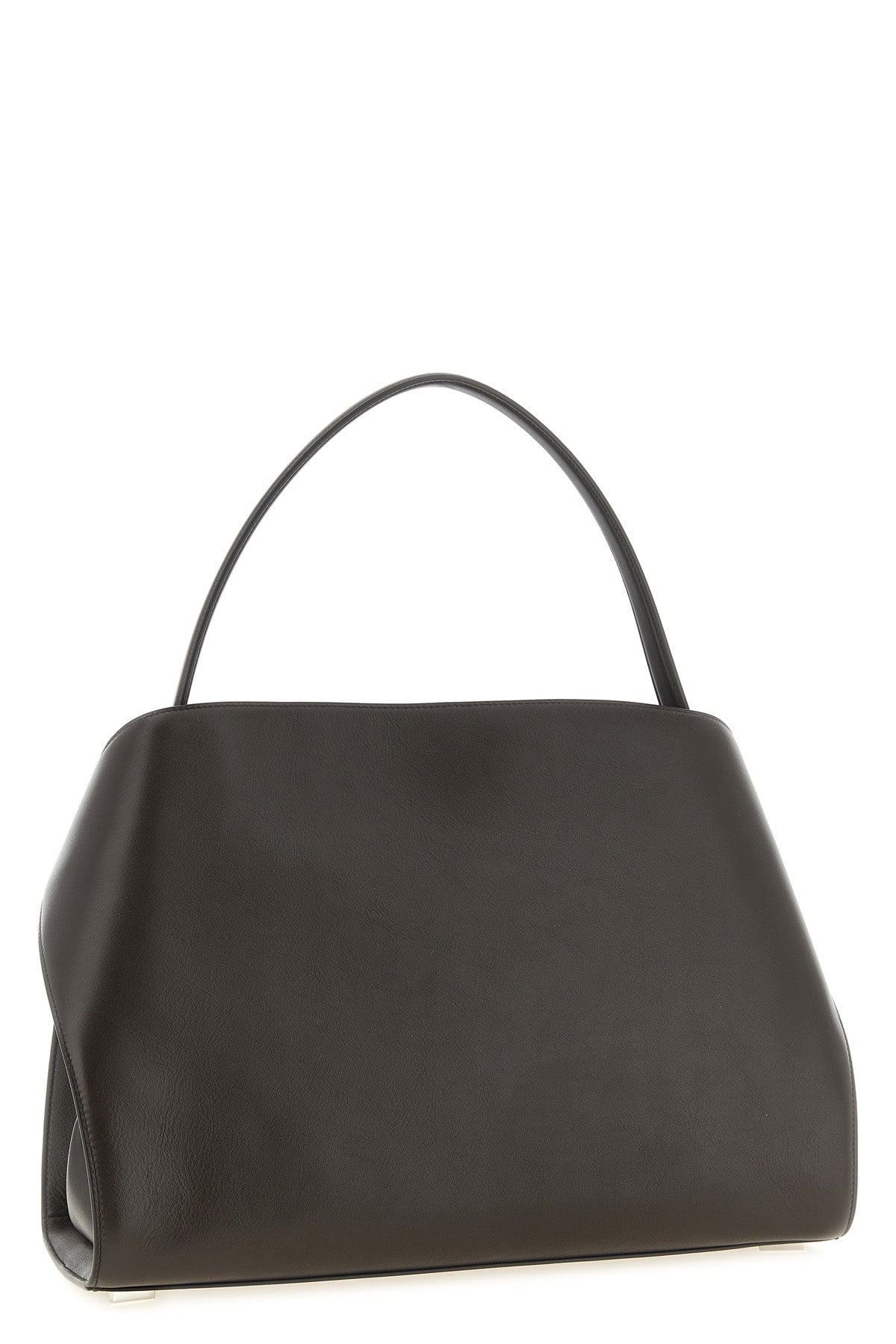 the ferragamo hug soft (l) shoulder bag stands out for its trapezoid silhouett